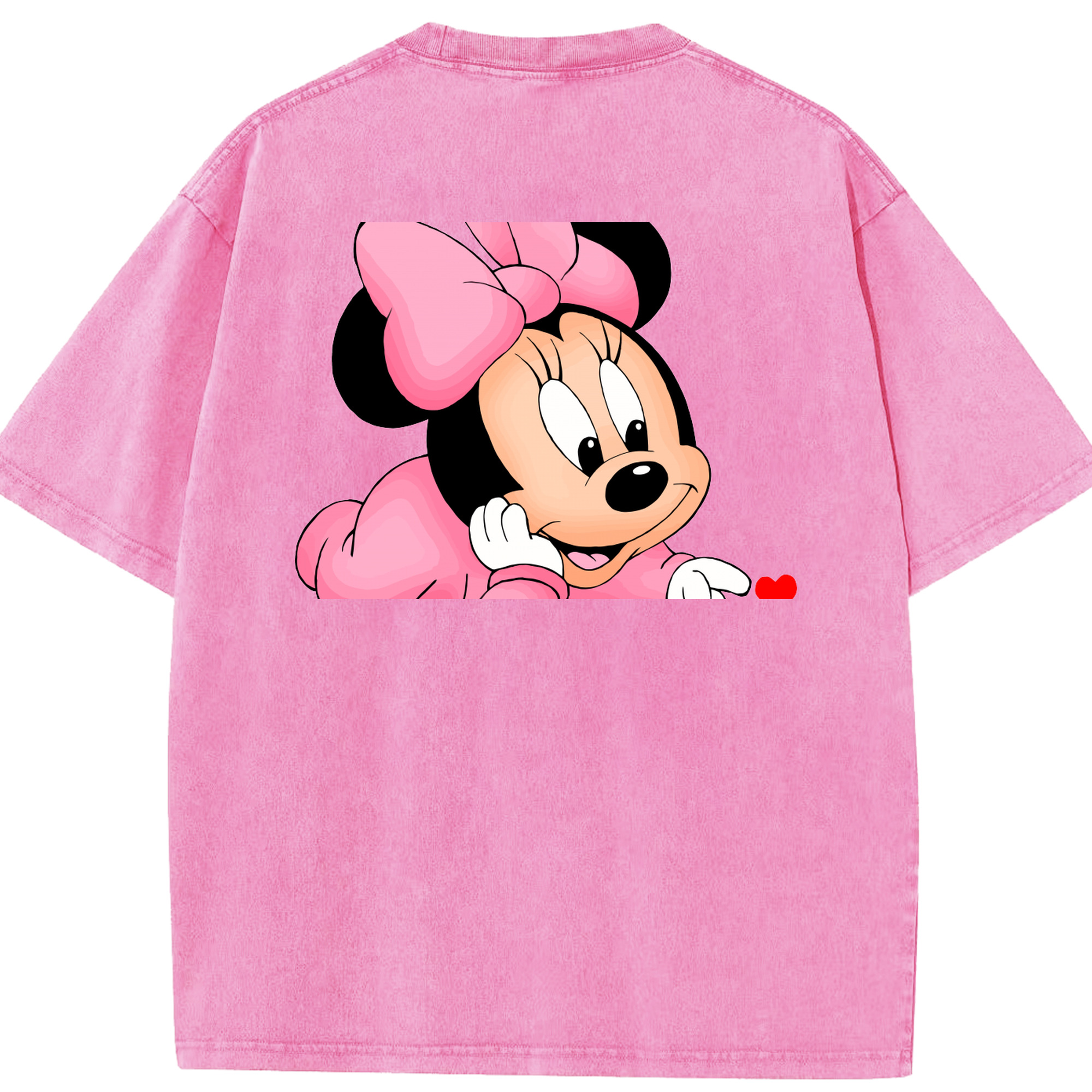 （画像用） ミッキーマウス Mickey Mouse 綿100% ヴィンテージ風 半袖Tシャツ（背面プリント）